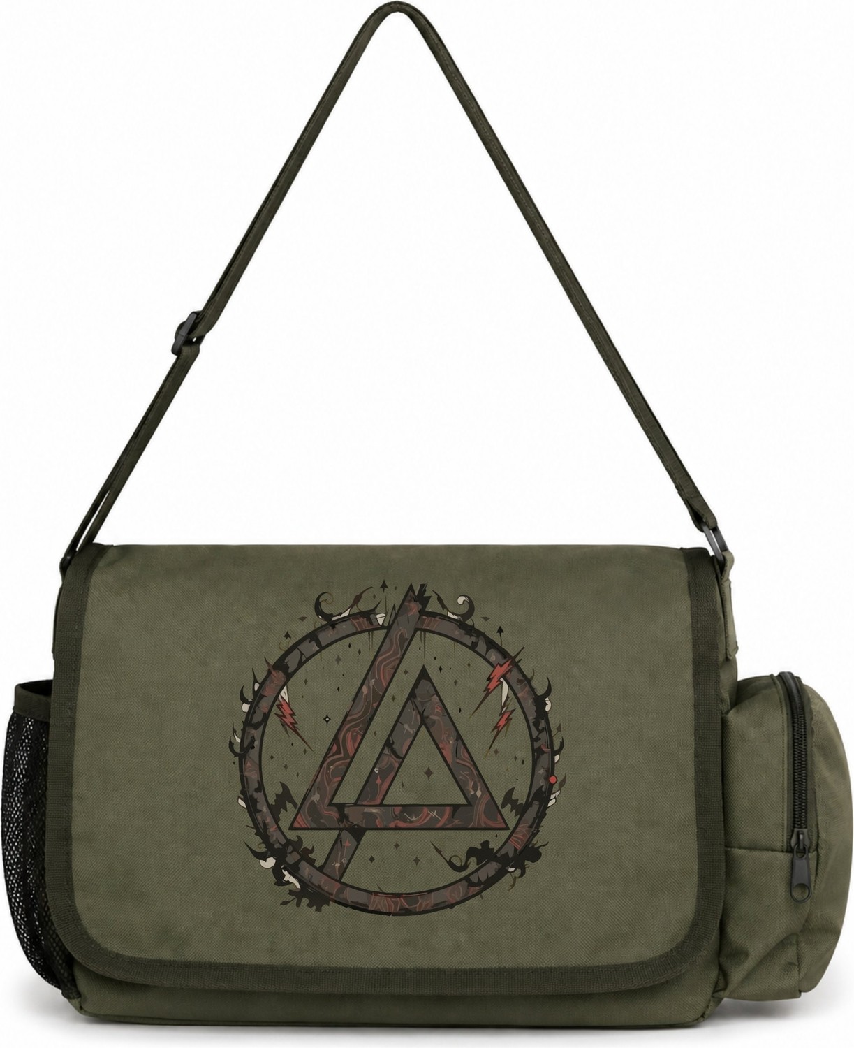 Sevbano Linkin Park Rock Metal Müzik Grubu Baskılı Unisex Okul, Spor, Ofis Çok Amaçlı Postacı Çantası