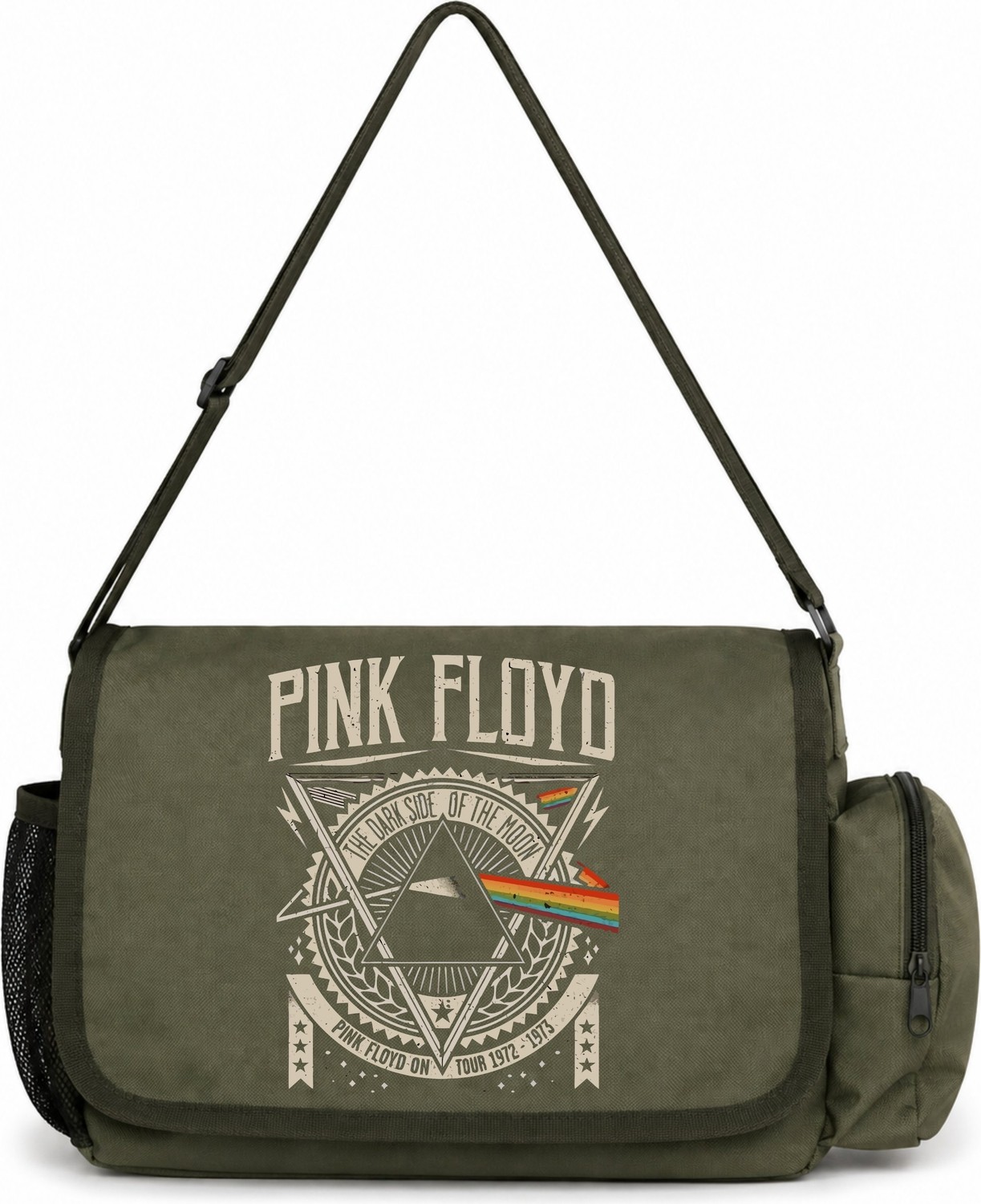 Sevbano Pink Floyd Rock Metal Müzik Grubu Baskılı Unisex Okul,spor,ofis Çok Amaçlı Postacı Çantası