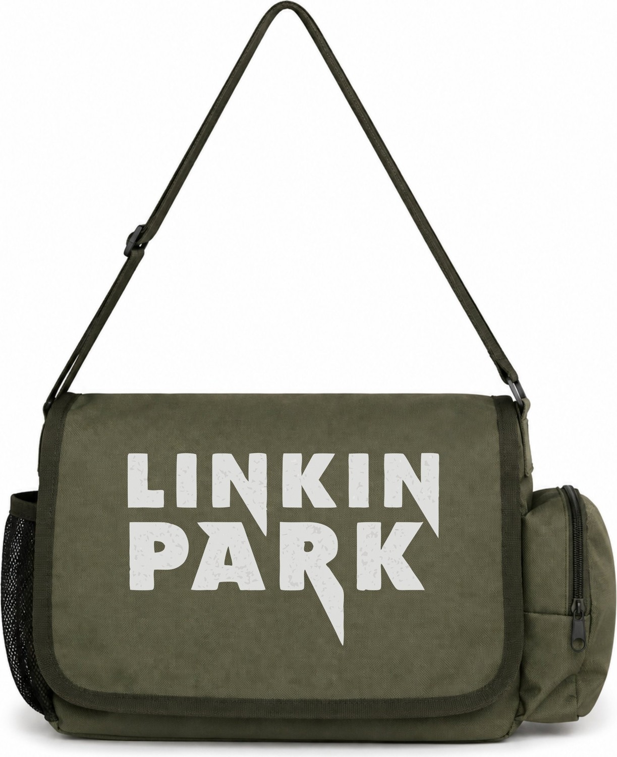 Sevbano Linkin Park Rock Metal Müzik Grubu Baskılı Unisex Okul, Spor, Ofis Çok Amaçlı Postacı Çantası
