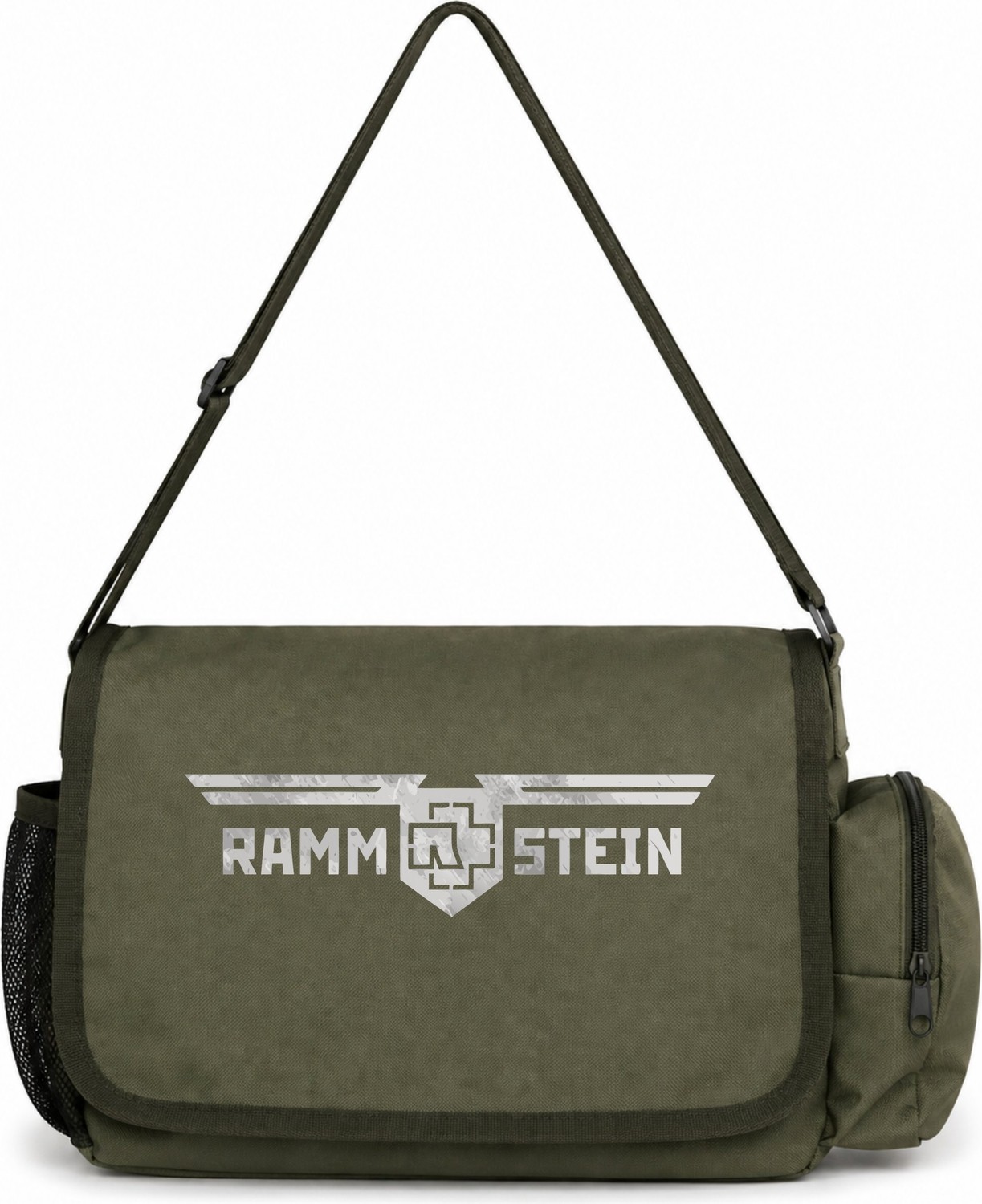 Sevbano Rammstein Rock Metal Müzik Grubu Baskılı Unisex Okul,spor,ofis Çok Amaçlı Postacı Çantası