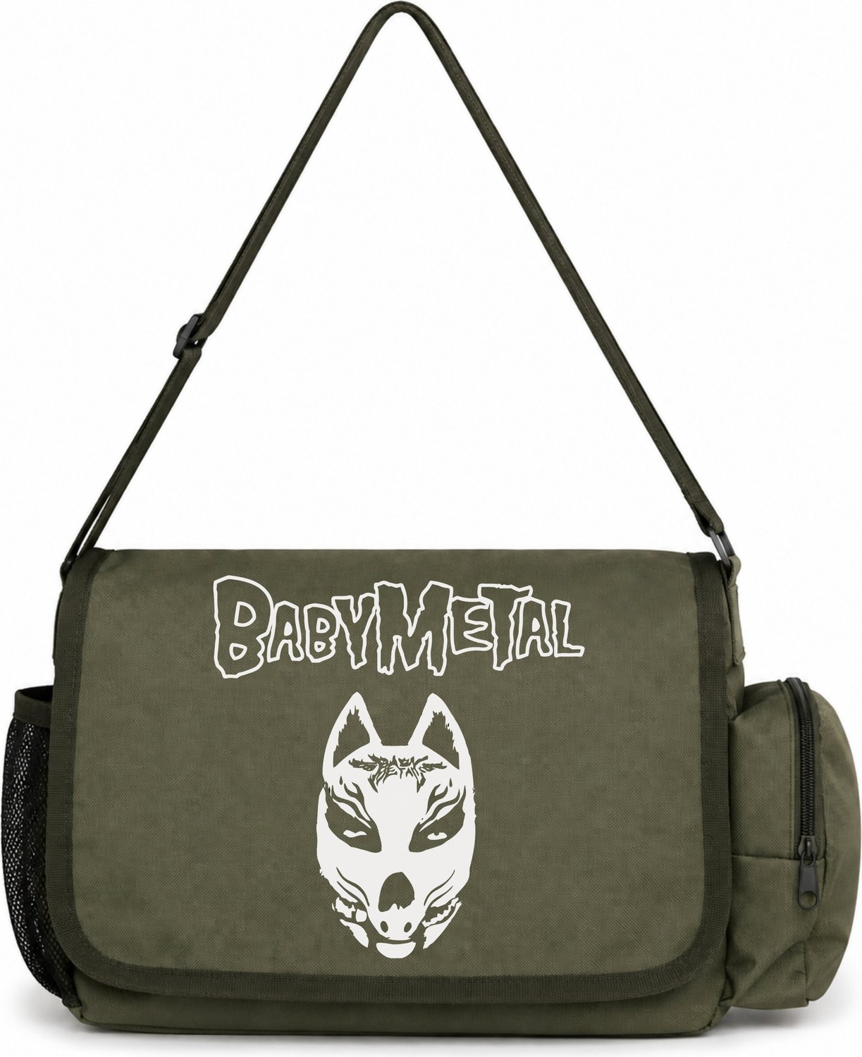 Sevbano Babymetal Rock Metal Müzik Grubu Baskılı Unisex Okul, Spor, Ofis Çok Amaçlı Postacı Çantası görsel 4