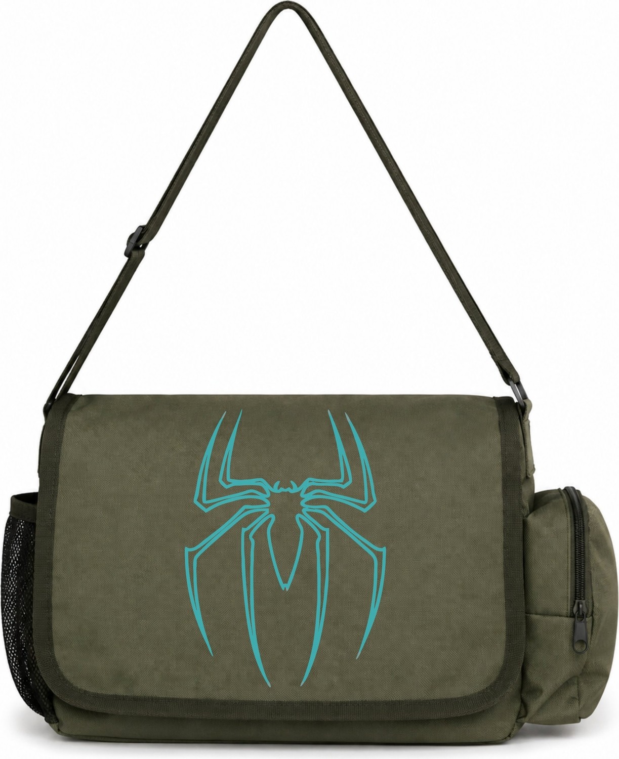 Sevbano Spider-Man Örümcek Adam Film Kahramanı Baskılı Unisex Okul, Spor, Ofis Çok Amaçlı Postacı Çantası görsel 4
