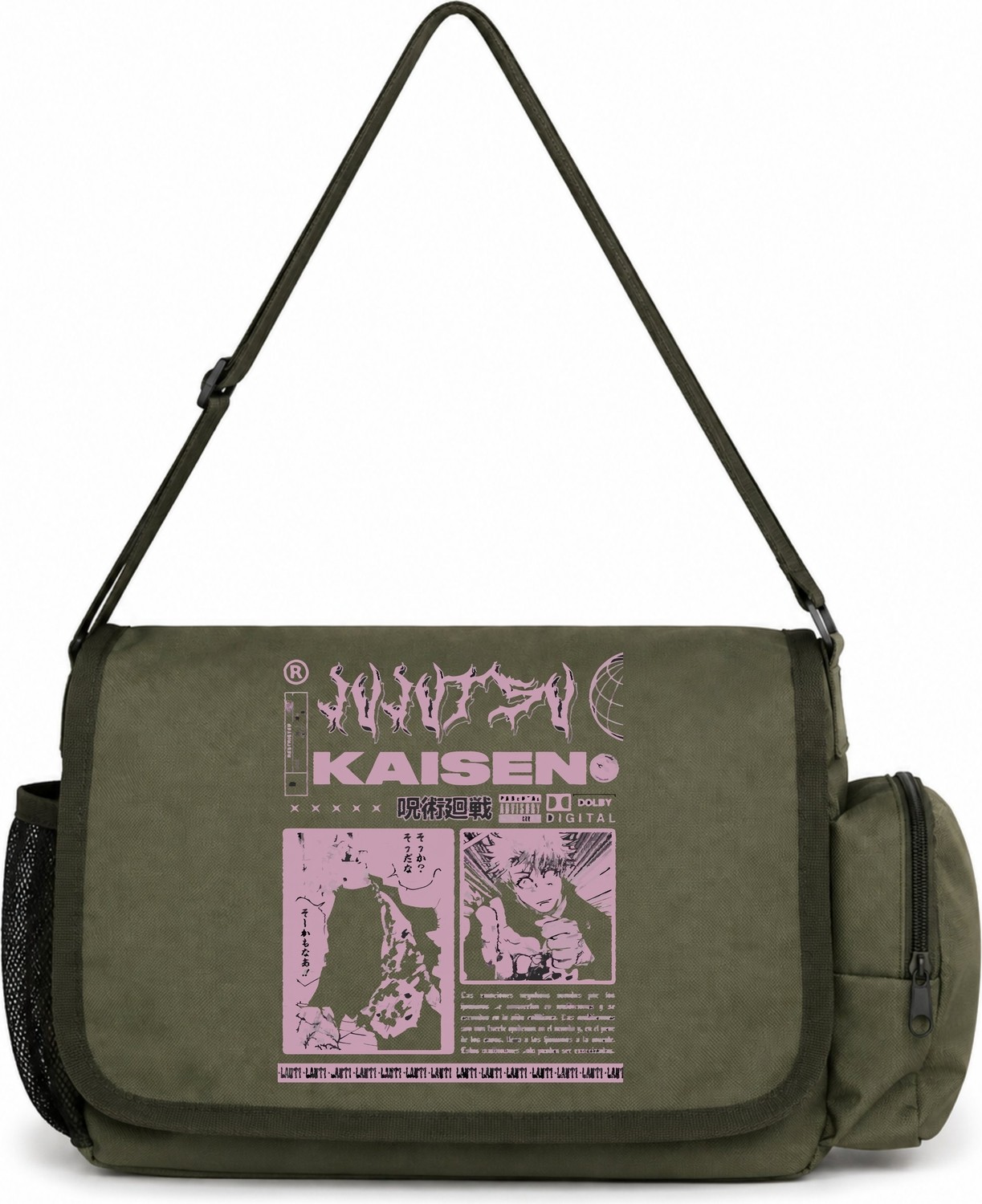 Sevbano Jujutsu Kaisen Gojo Satoru Anime Baskılı Unisex Okul, Spor, Ofis Çok Amaçlı Postacı Çantası