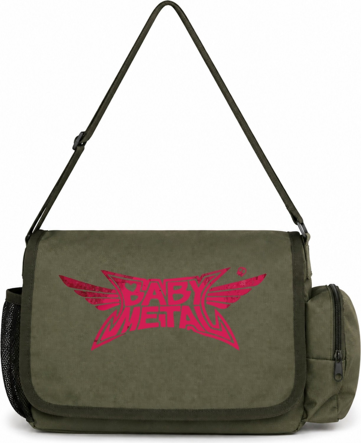 Sevbano Babymetal Rock Metal Müzik Grubu Baskılı Unisex Okul, Spor, Ofis Çok Amaçlı Postacı Çantası