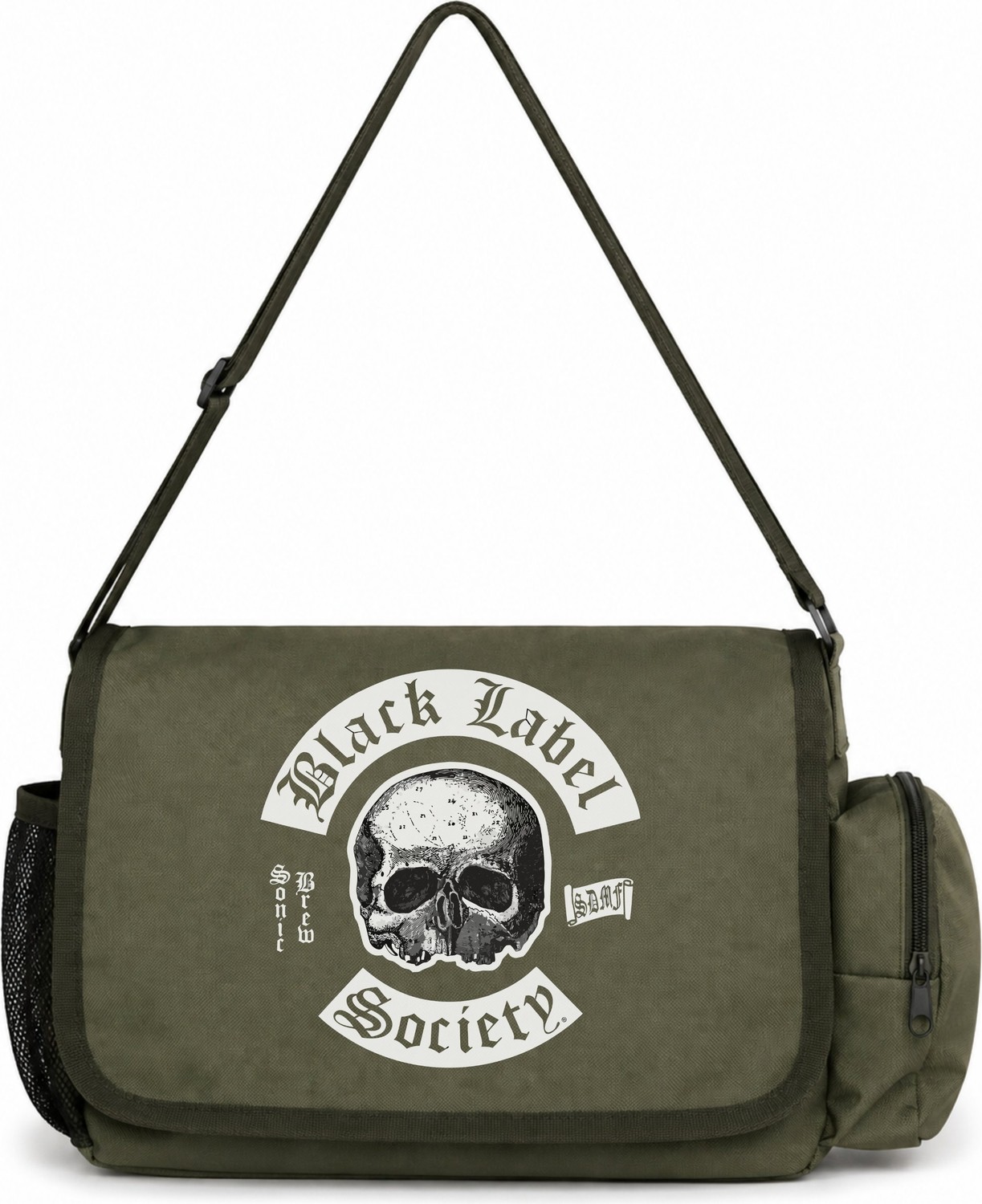 Sevbano Black Label Society Rock Metal Müzik Grubu Baskılı Unisex Okul,spor,ofis Çok Amaçlı Postacı Çantası görsel 4