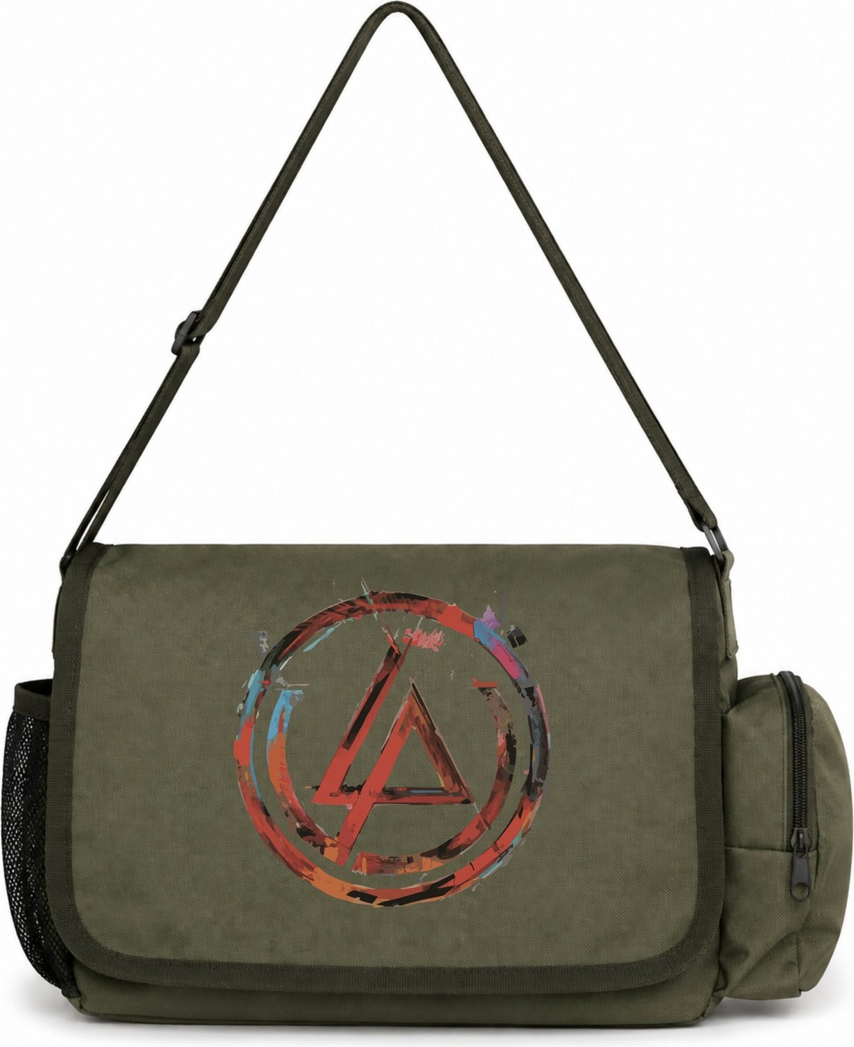 Sevbano Linkin Park Rock Metal Müzik Grubu Baskılı Unisex Okul, Spor, Ofis Çok Amaçlı Postacı Çantası