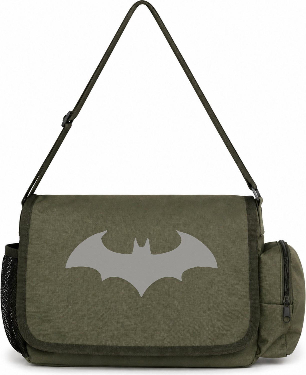 Sevbano Batman Film Kahramanı Baskılı Unisex Okul, Spor, Ofis Çok Amaçlı Postacı Çantası