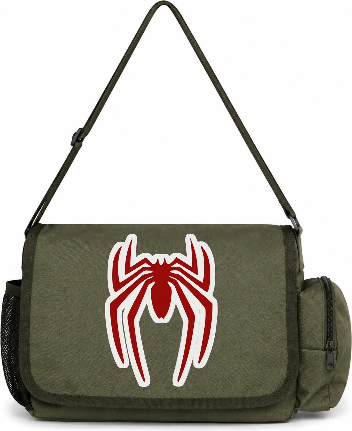 Sevbano Spider-Man Örümcek Adam Film Kahramanı Baskılı Unisex Okul, Spor, Ofis Çok Amaçlı Postacı Çantası