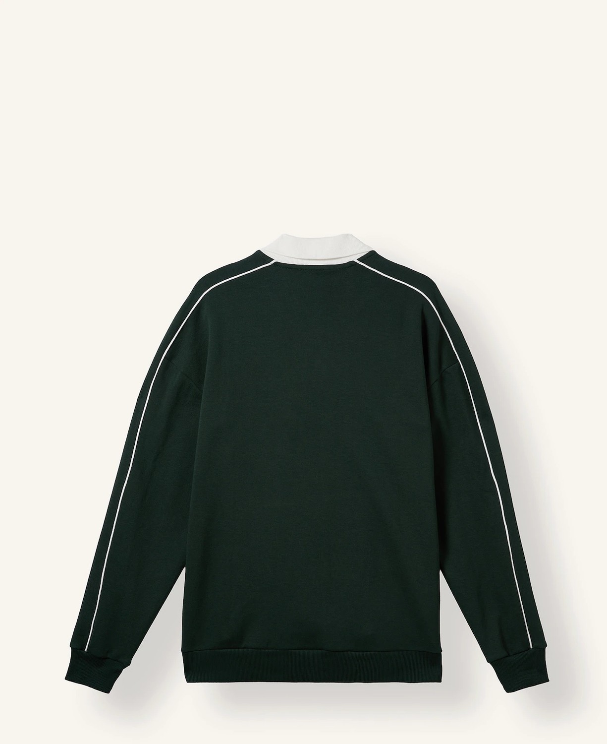 DeFacto Boxy Fit Polo Yaka Baskılı Sweatshirt F0116AX26AU görsel 4