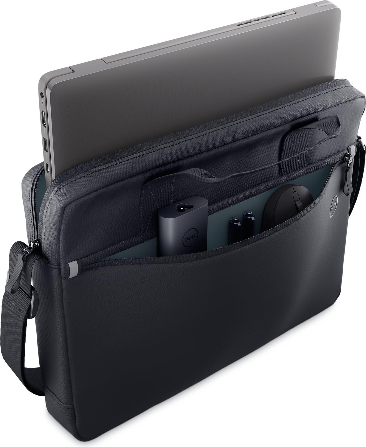 Aesco Dell 14-16 Ecoloop Evrak Çantası, CC3624, Siyah, 14-16 Inç Uyumlu, 460-BDST , Geri Dönüştürülmüş Malzeme, Evrak Çantası Tasarımı, Laptop Bölmesi, Su Geçirmez Kaplama, Taşıma Sapı ve Omuz Askısı görsel 2