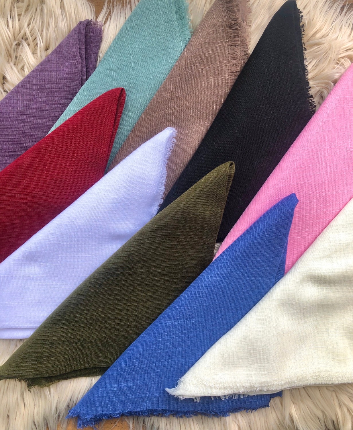 Dolce Vita Scarf Flamlı Eşarp 10LU Paket Hediyelik Dağıtmalık Pamuklu Yazma Eşarp 100X100CM FLAMLI10LU