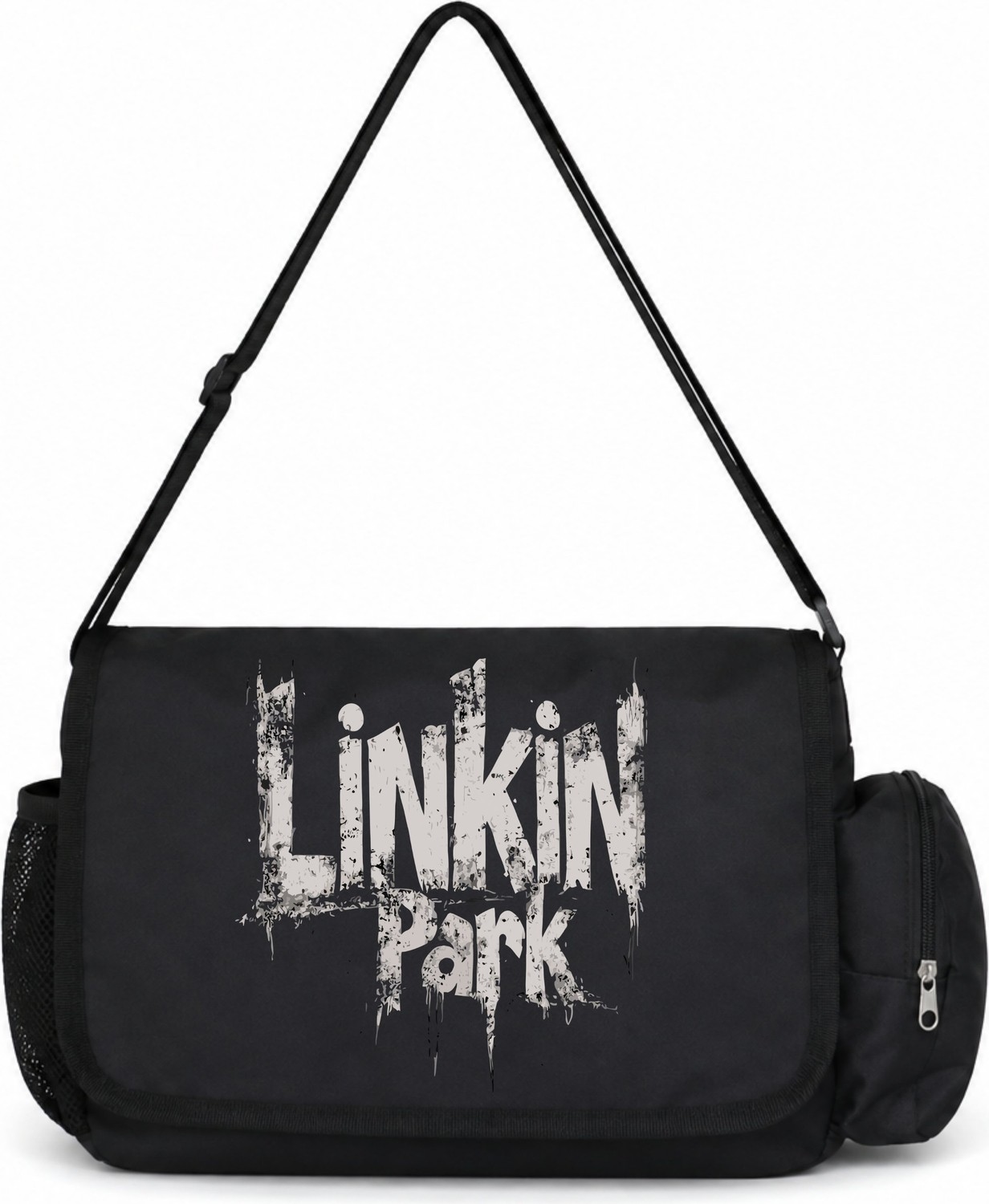 Sevbano Linkin Park Rock Metal Müzik Grubu Baskılı Unisex Okul, Spor, Ofis Çok Amaçlı Postacı Çantası