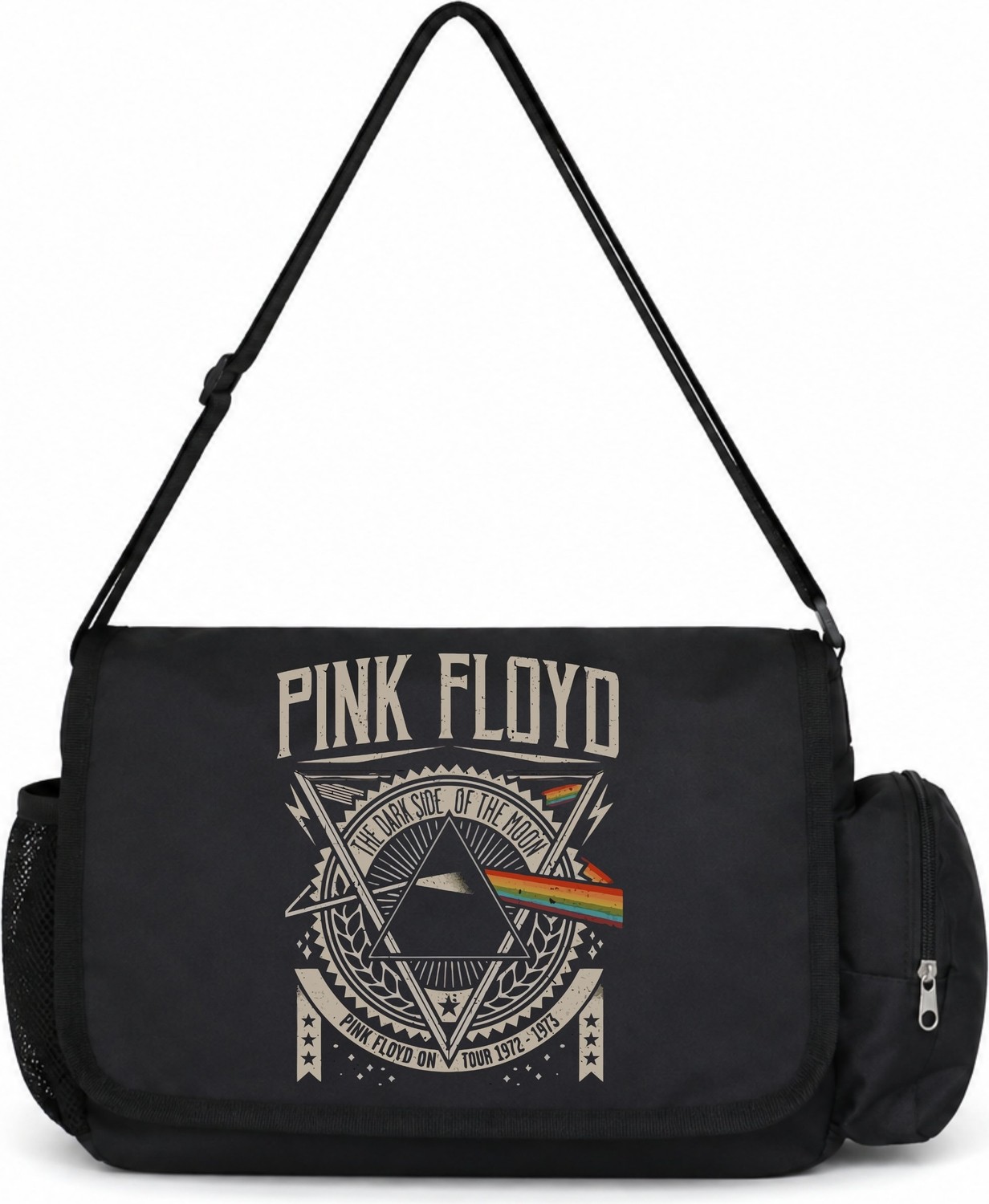 Sevbano Pink Floyd Rock Metal Müzik Grubu Baskılı Unisex Okul,spor,ofis Çok Amaçlı Postacı Çantası görsel 4