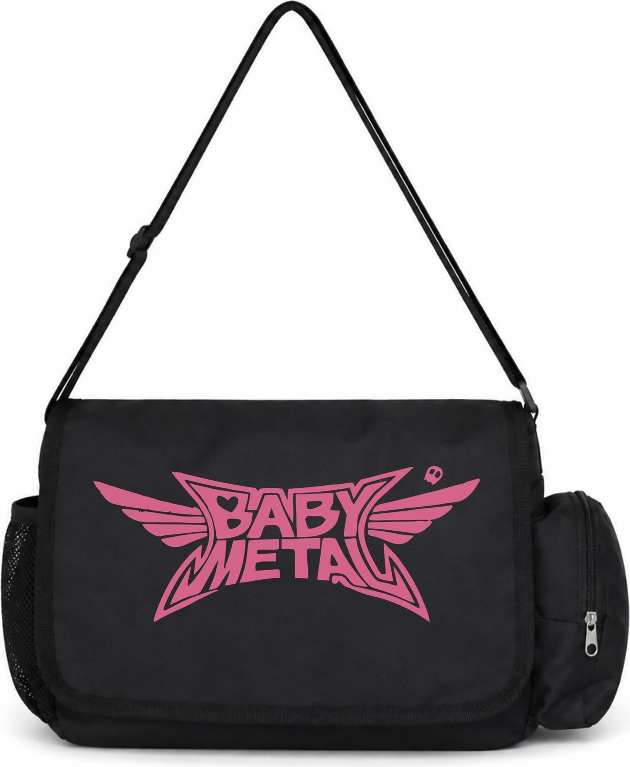 Sevbano Babymetal Rock Metal Müzik Grubu Baskılı Unisex Okul, Spor, Ofis Çok Amaçlı Postacı Çantası görsel 4