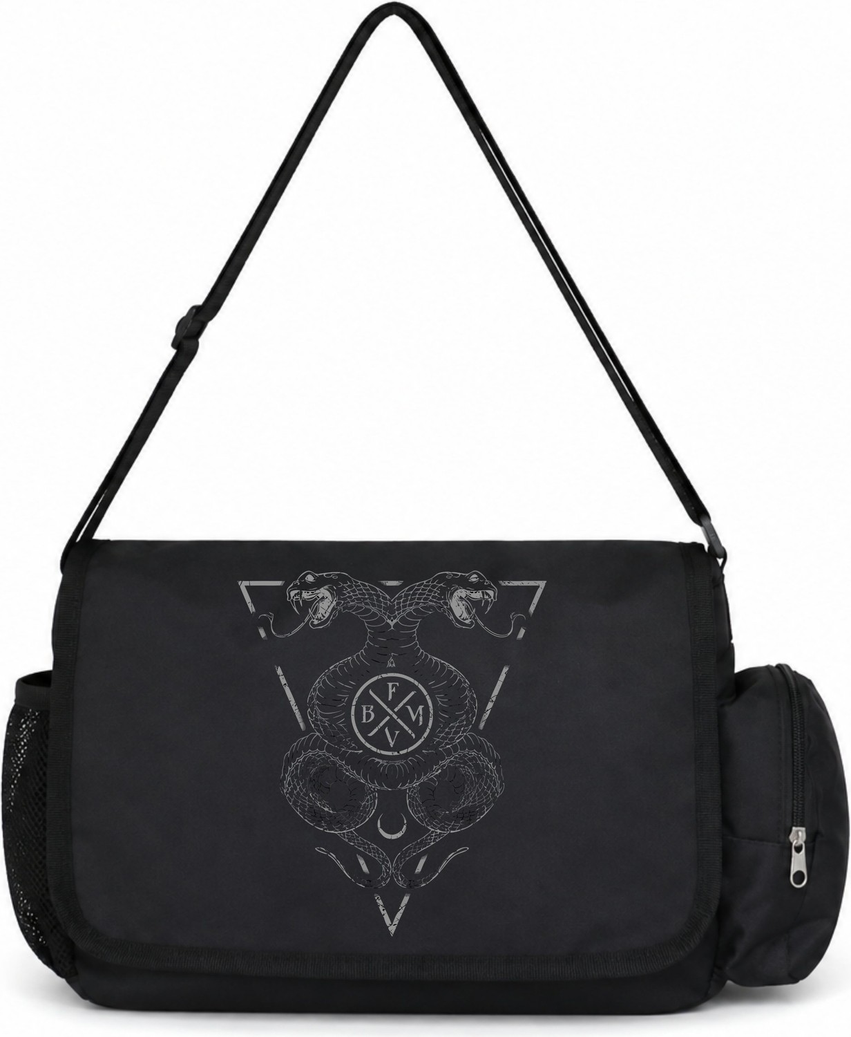 Sevbano Bullet For My Valentine Rock Metal Grubu Baskılı Unisex Okul, Spor, Ofis Çok Amaçlı Postacı Çantası