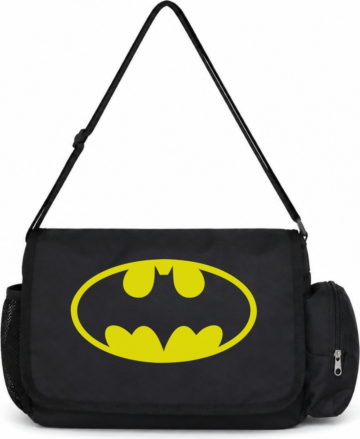 Sevbano Batman Film Kahramanı Baskılı Unisex Okul, Spor, Ofis Çok Amaçlı Postacı Çantası görsel 4