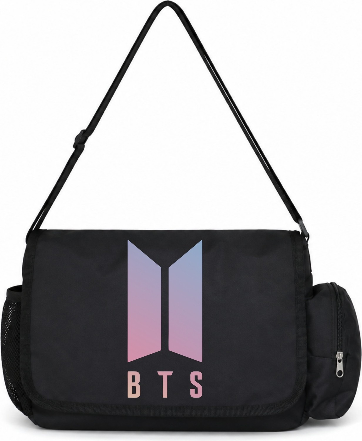 Sevbano Bts Müzik Grubu Baskılı Unisex Okul, Spor, Ofis Çok Amaçlı Postacı Çantası