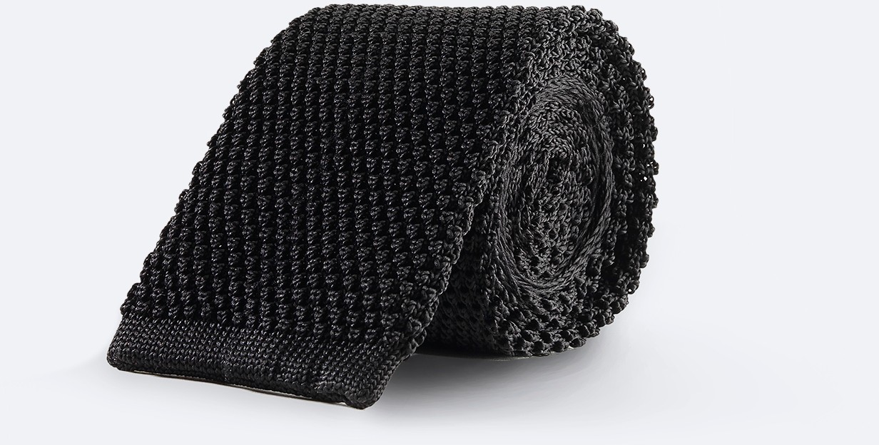AVVA Erkek Siyah Mikrofiber Örgü Kravat A32Y9900