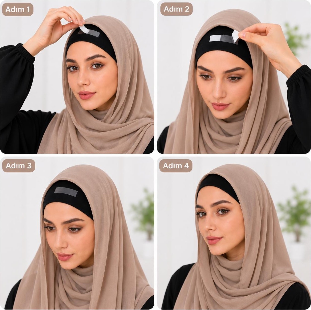 Jetfast 108 Adet Şeffaf Eşarp Sabitleyici Bant Şal Kaydırmaz Çift Taraflı Bant görsel 3