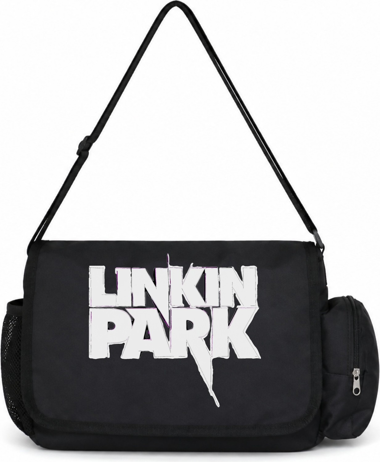 Sevbano Linkin Park Rock Metal Müzik Grubu Baskılı Unisex Okul, Spor, Ofis Çok Amaçlı Postacı Çantası