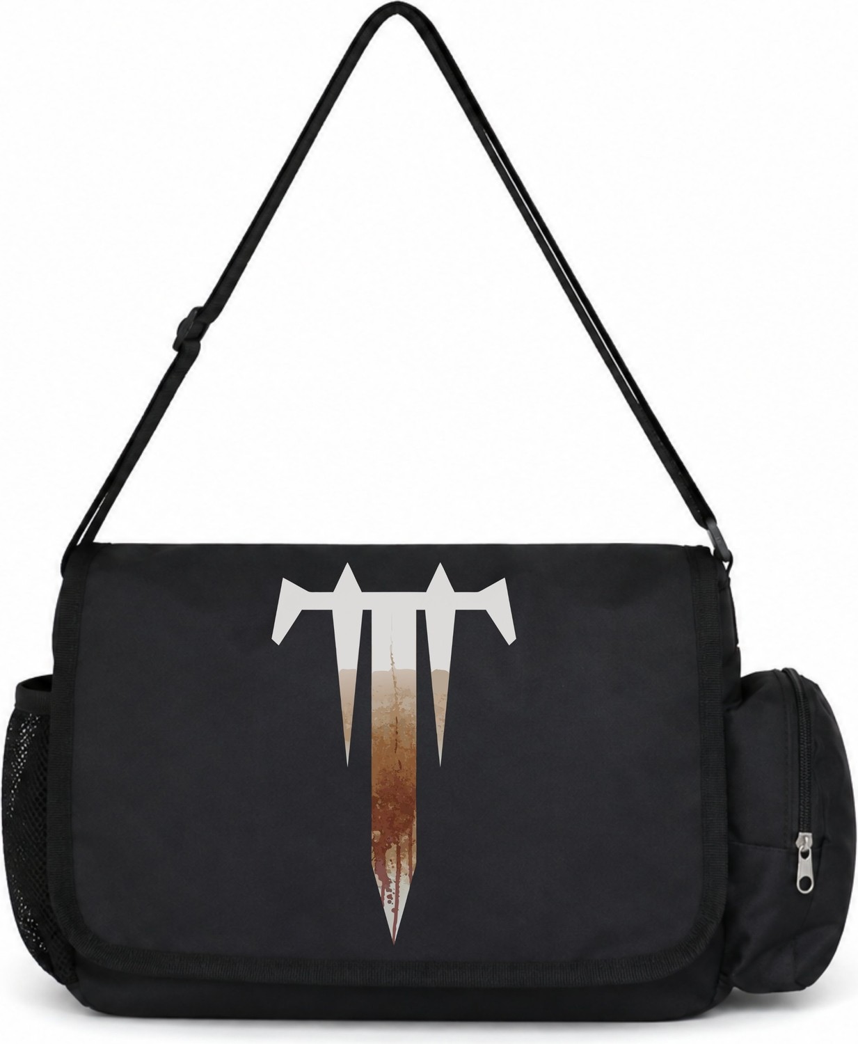 Sevbano Trivium Rock Metal Müzik Grubu Baskılı Unisex Okul, Spor, Ofis Çok Amaçlı Postacı Çantası