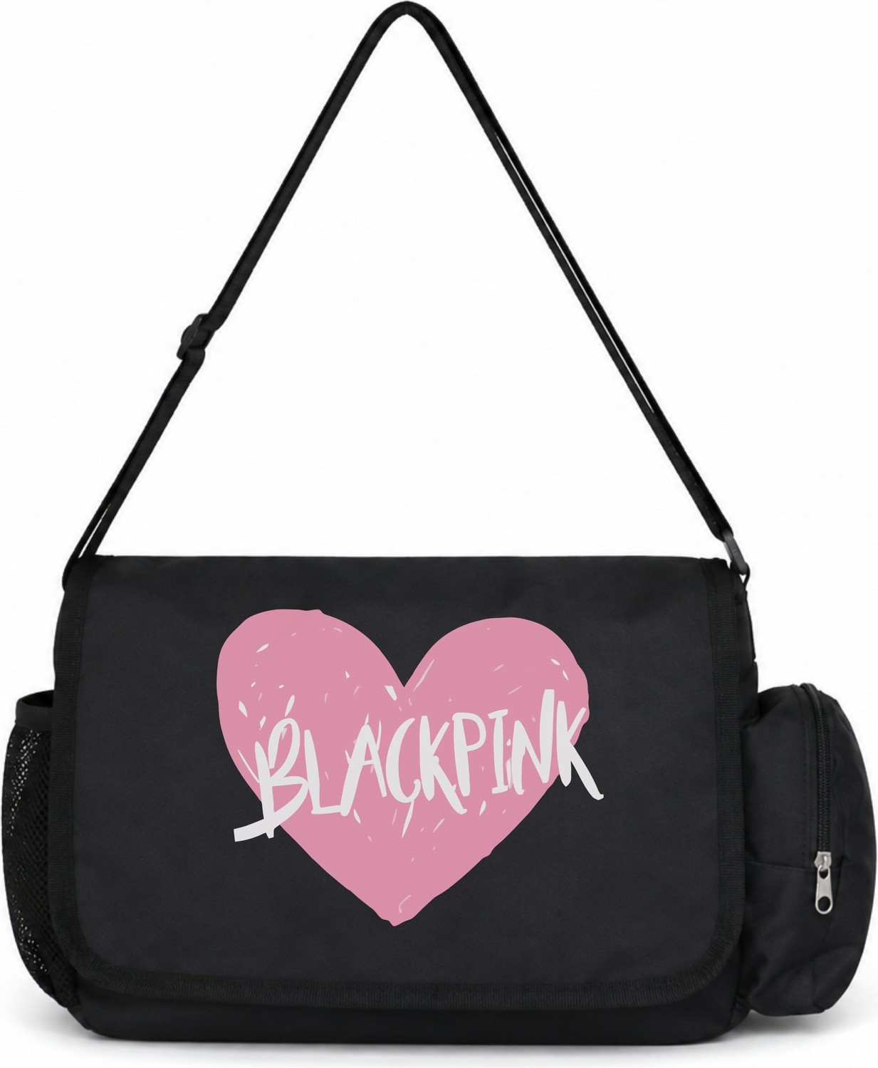 Sevbano Blackpink Müzik Grubu Baskılı Unisex Okul, Spor, Ofis Çok Amaçlı Postacı Çantası