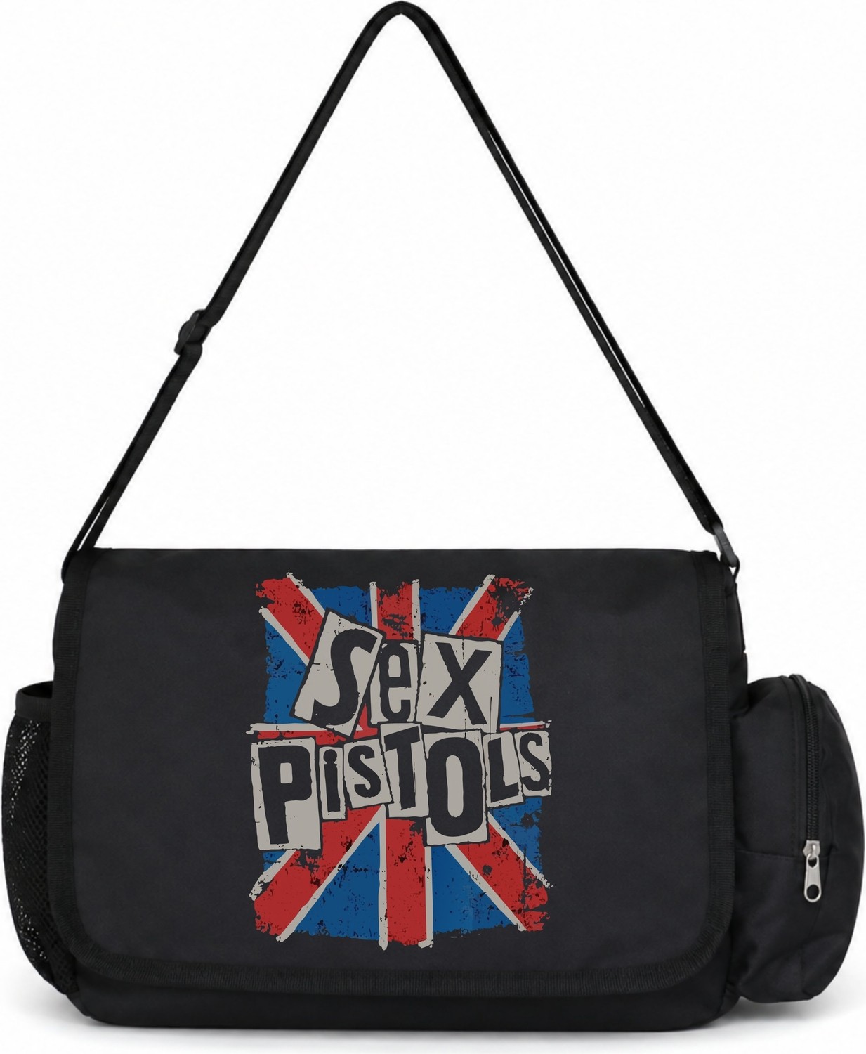 Sevbano Sex Pistols Rock Metal Müzik Grubu Baskılı Unisex Okul, Spor, Ofis Çok Amaçlı Postacı Çantası