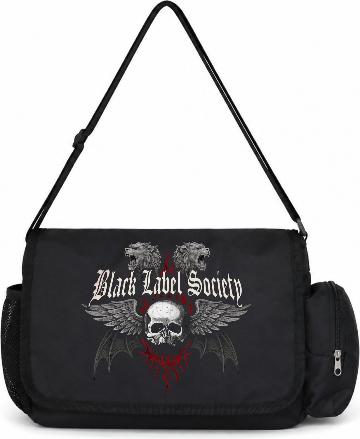 Sevbano Black Label Society Rock Metal Müzik Grubu Baskılı Unisex Okul,spor,ofis Çok Amaçlı Postacı Çantası