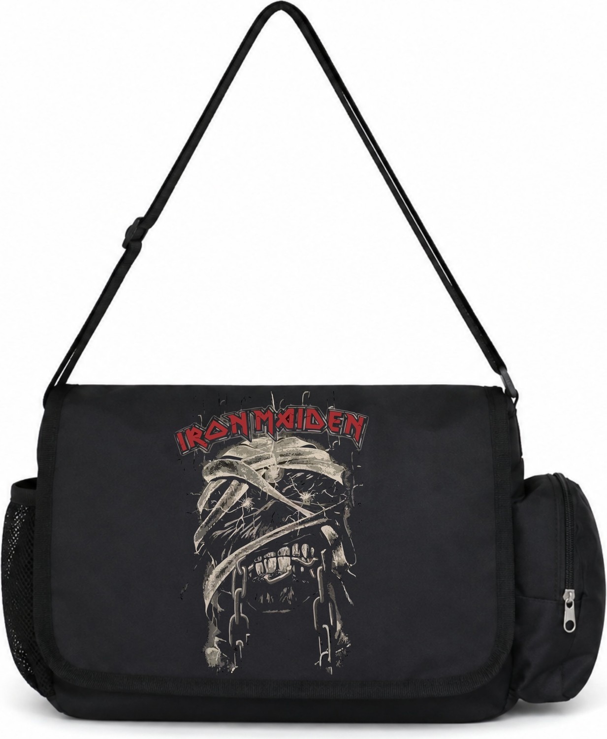 Sevbano Iron Maiden Rock Metal Müzik Grubu Baskılı Unisex Okul, Spor, Ofis Çok Amaçlı Postacı Çantası
