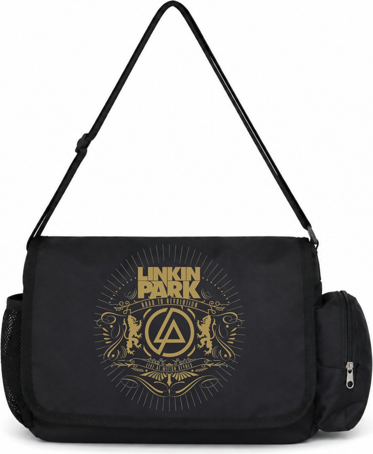 Sevbano Linkin Park Rock Metal Müzik Grubu Baskılı Unisex Okul, Spor, Ofis Çok Amaçlı Postacı Çantası