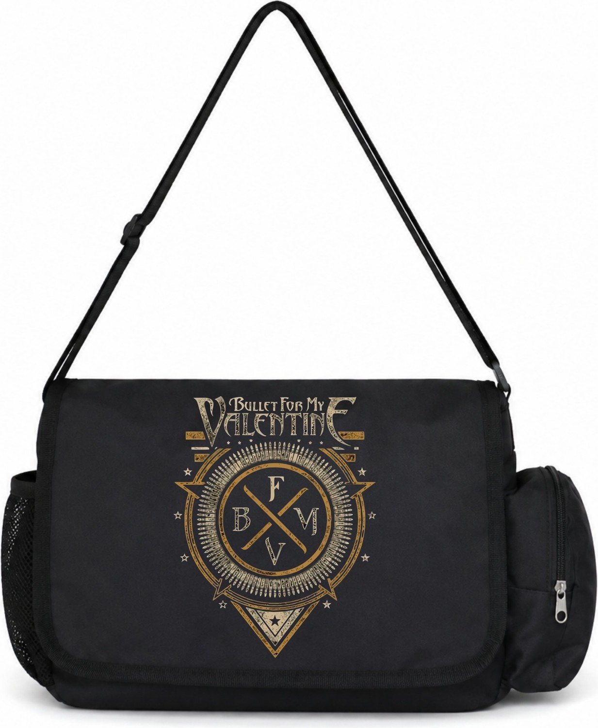 Sevbano Bullet For My Valentine Rock Metal Müzik Baskılı Unisex Okul, Spor, Ofis Çok Amaçlı Postacı Çantası