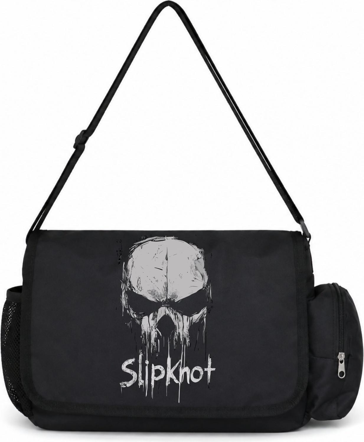Sevbano Slipknot Rock Metal Müzik Grubu Baskılı Unisex Okul, Spor, Ofis Çok Amaçlı Postacı Çantası görsel 4