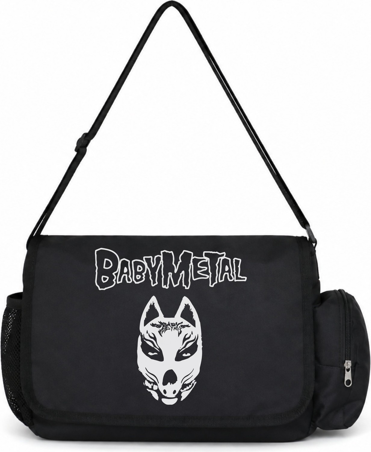 Sevbano Babymetal Rock Metal Müzik Grubu Baskılı Unisex Okul, Spor, Ofis Çok Amaçlı Postacı Çantası