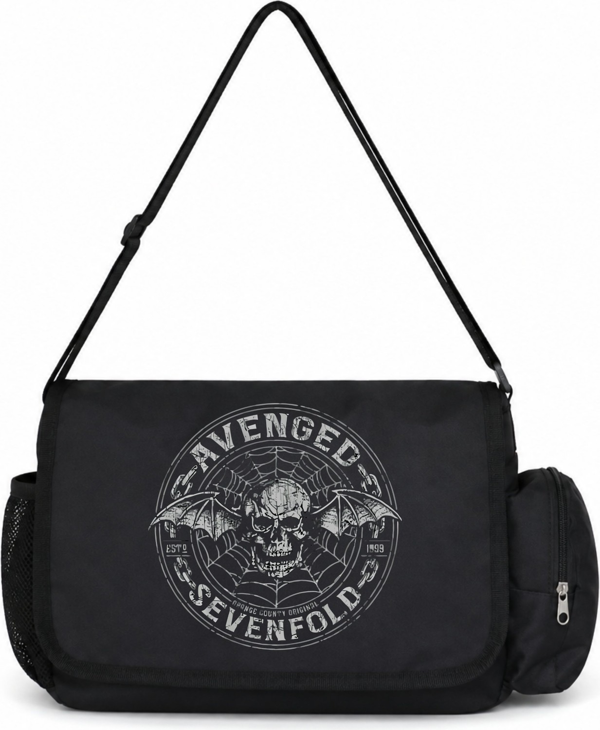 Sevbano Avenged Sevenfold Rock Metal Müzik Grubu Baskılı Unisex Okul,spor,ofis Çok Amaçlı Postacı Çantası görsel 4