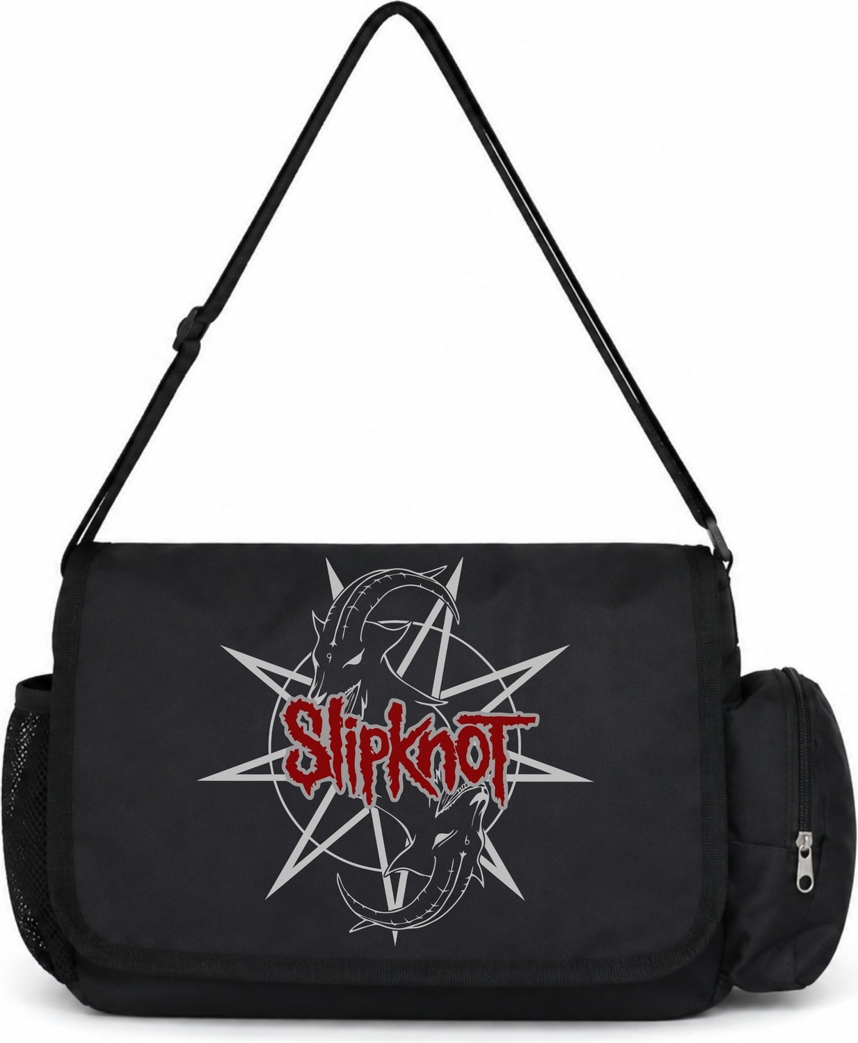 Sevbano Slipknot Rock Metal Müzik Grubu Baskılı Unisex Okul, Spor, Ofis Çok Amaçlı Postacı Çantası
