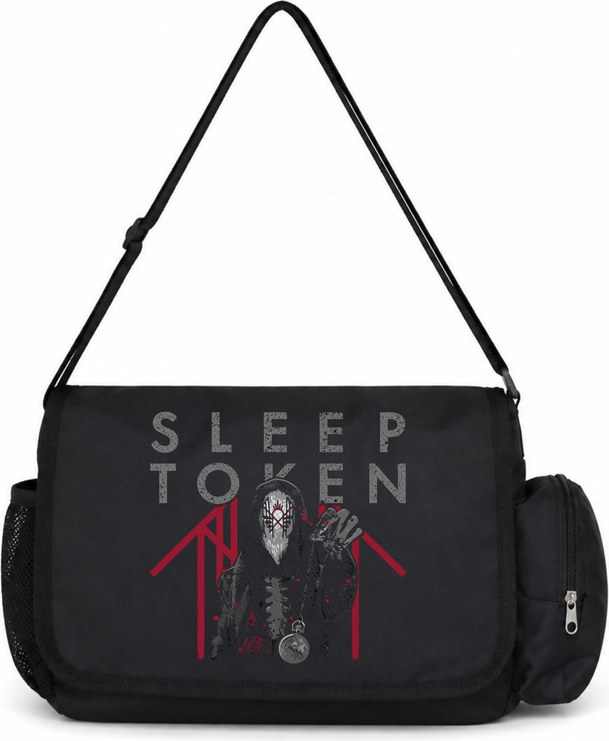 Sevbano Sleep Token Rock Metal Müzik Grubu Baskılı Unisex Okul, Spor, Ofis Çok Amaçlı Postacı Çantası