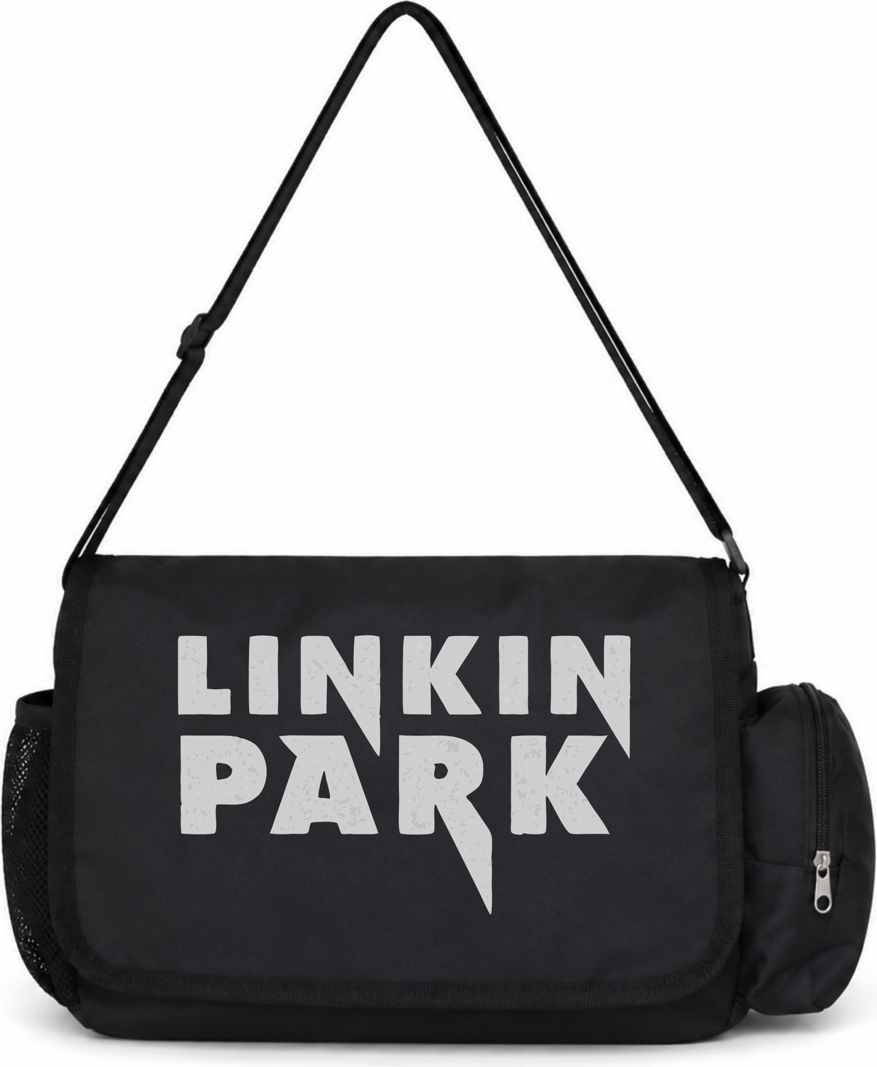 Sevbano Linkin Park Rock Metal Müzik Grubu Baskılı Unisex Okul, Spor, Ofis Çok Amaçlı Postacı Çantası görsel 4