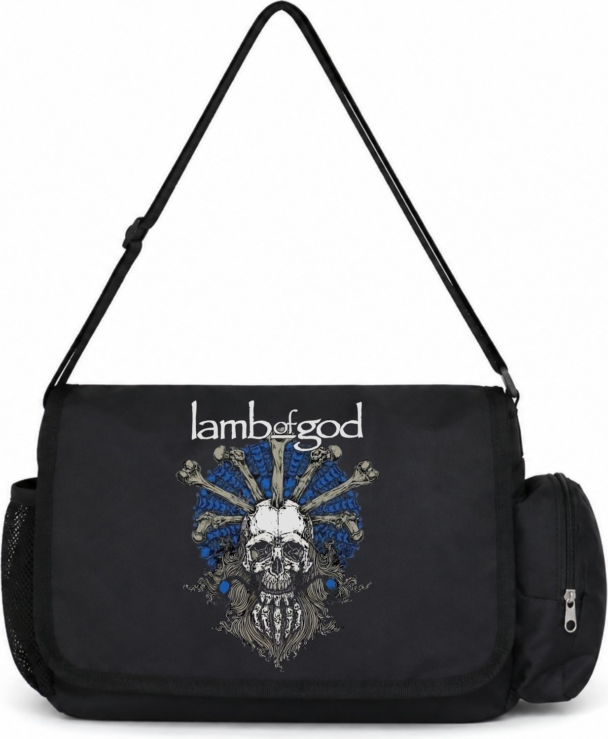Sevbano Lamb Of God Rock Metal Müzik Grubu Baskılı Unisex Okul, Spor, Ofis Çok Amaçlı Postacı Çantası