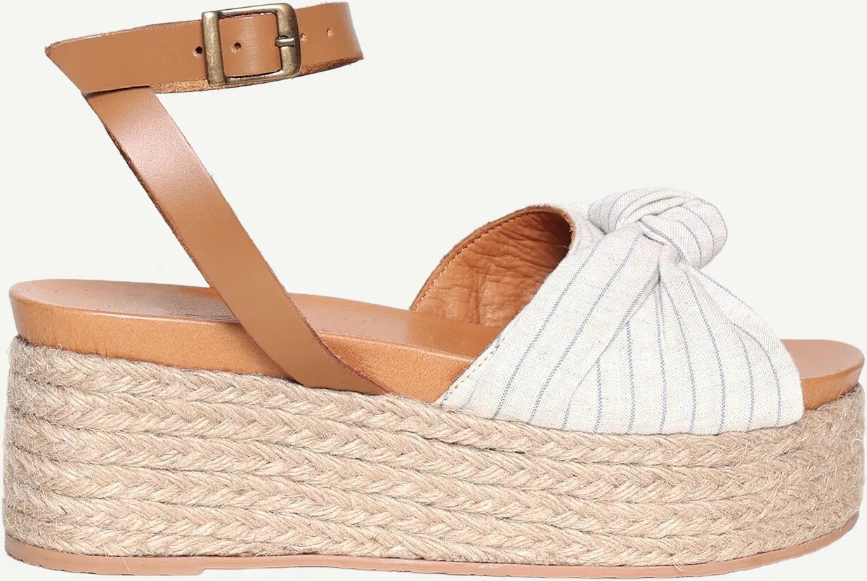 Yargıcı Kumaş Bantlı Espadril Sandalet