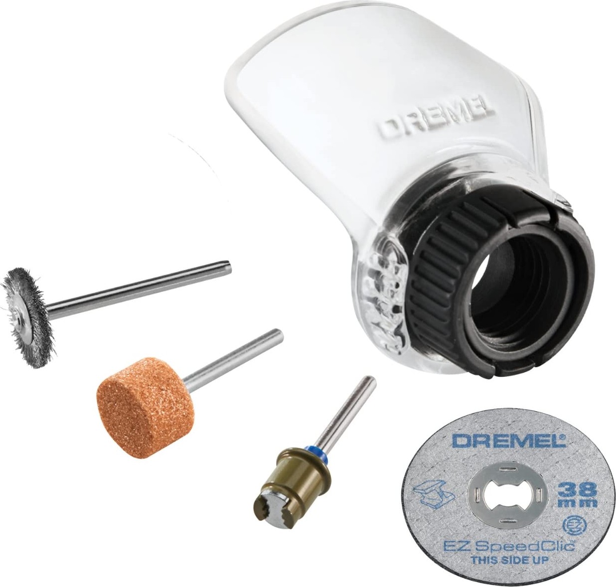 Frefly Store Dremel 550 Konfor Koruma Bağlantı Parçası, Toz Parçaları ve Kıvılcımlara Karşı Koruma, 4'lü