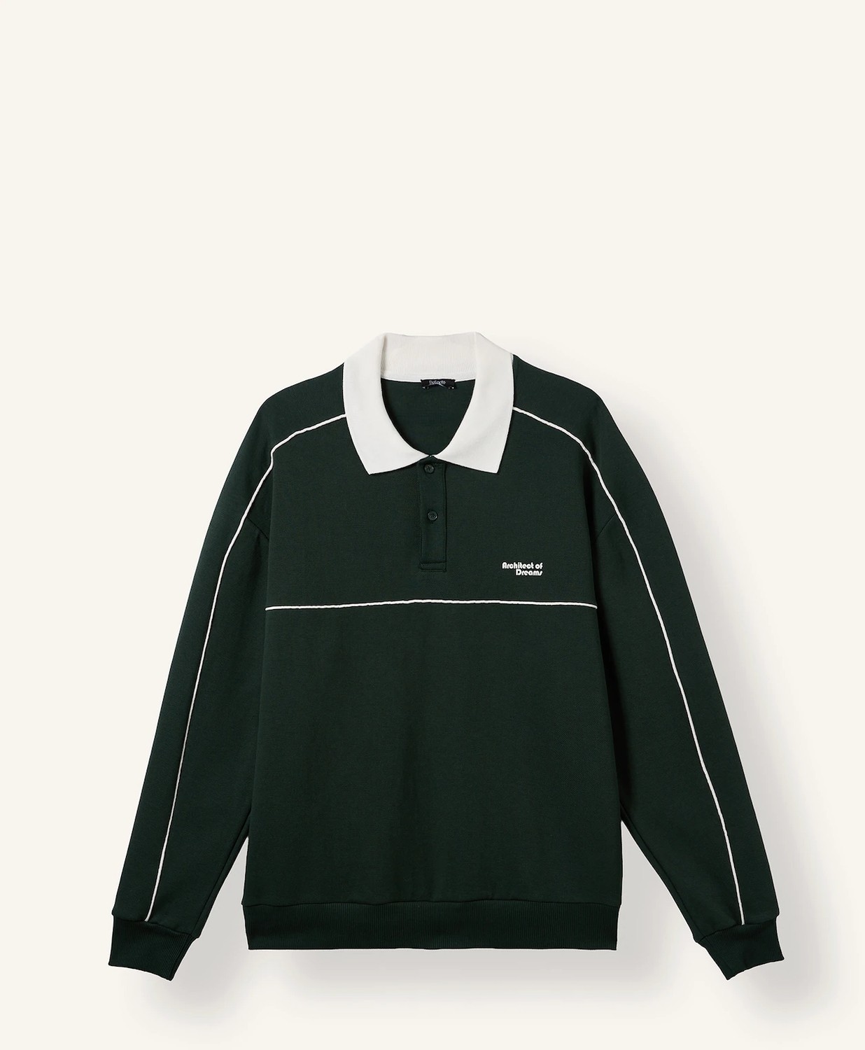 DeFacto Boxy Fit Polo Yaka Baskılı Sweatshirt F0116AX26AU görsel 3