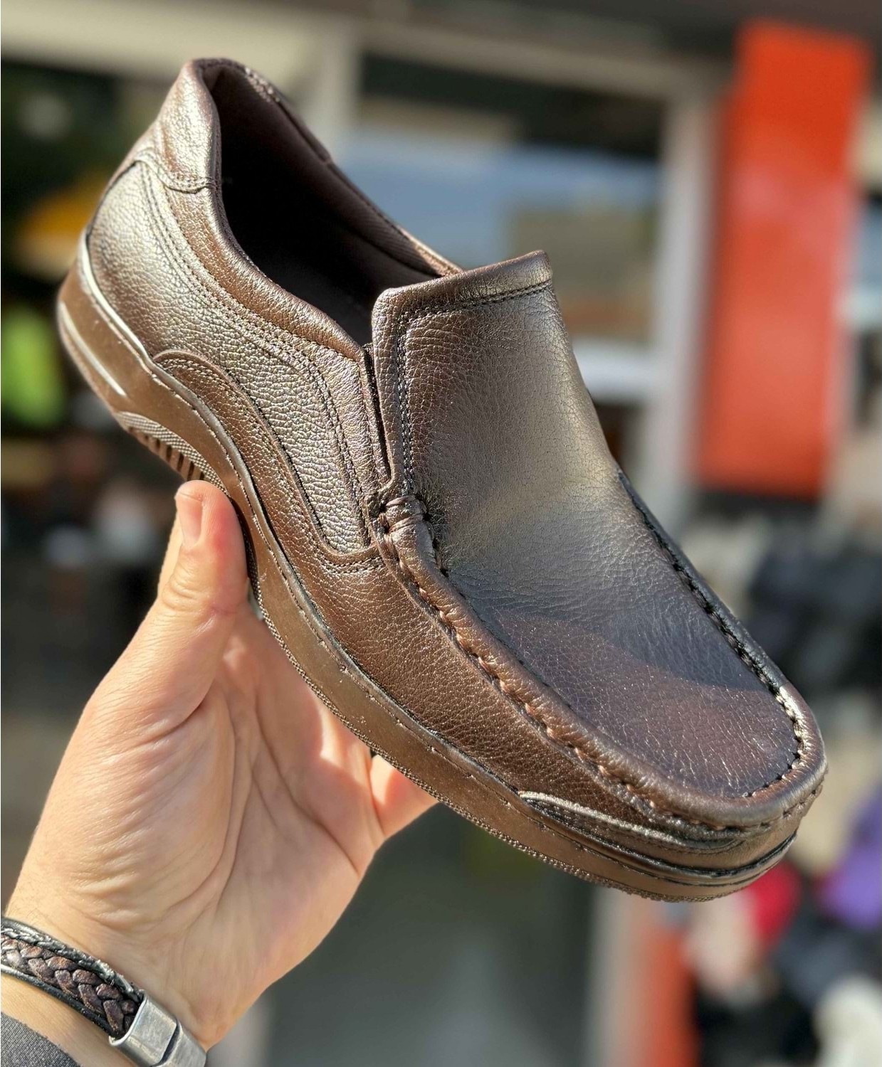Ayakcity Erkek Günlük Hakiki Deri Full Ortopedik Taban Loafer Ayakkabı - Siyah - 40