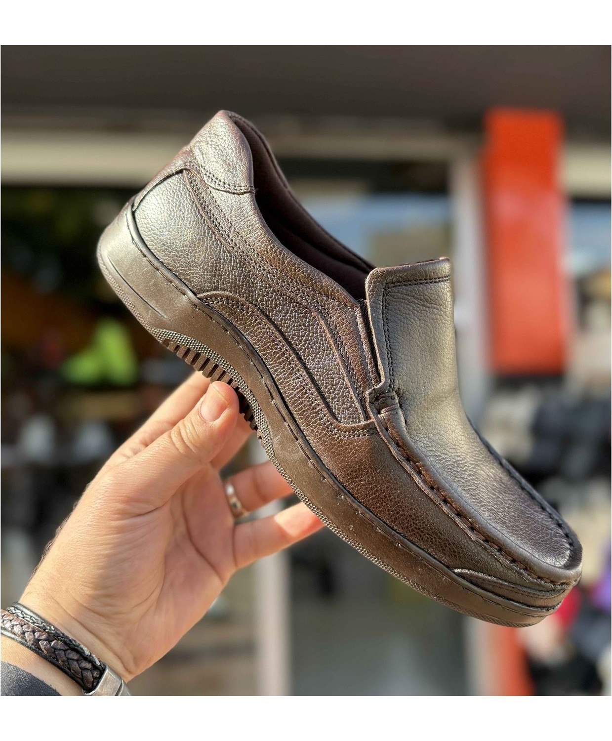 Ayakcity Erkek Günlük Hakiki Deri Full Ortopedik Taban Loafer Ayakkabı - Siyah - 40 görsel 4