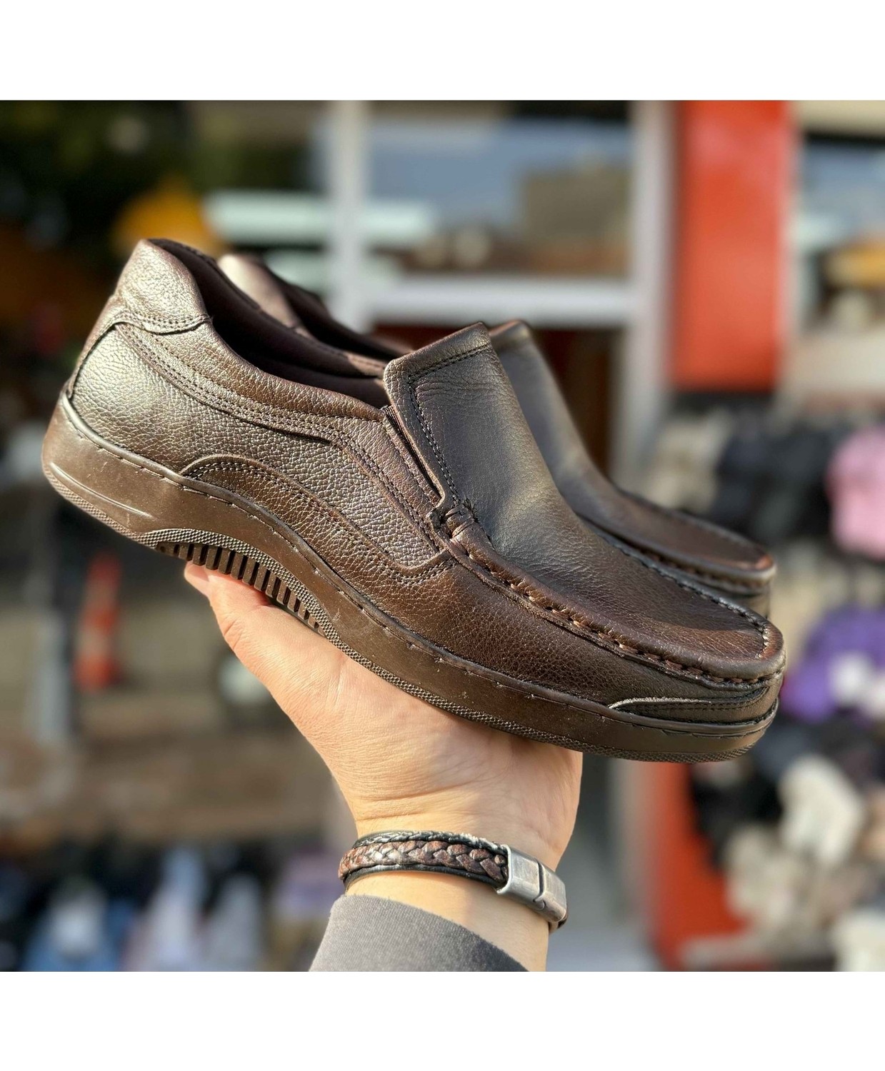 Ayakcity Erkek Günlük Hakiki Deri Full Ortopedik Taban Loafer Ayakkabı - Siyah - 40 görsel 5