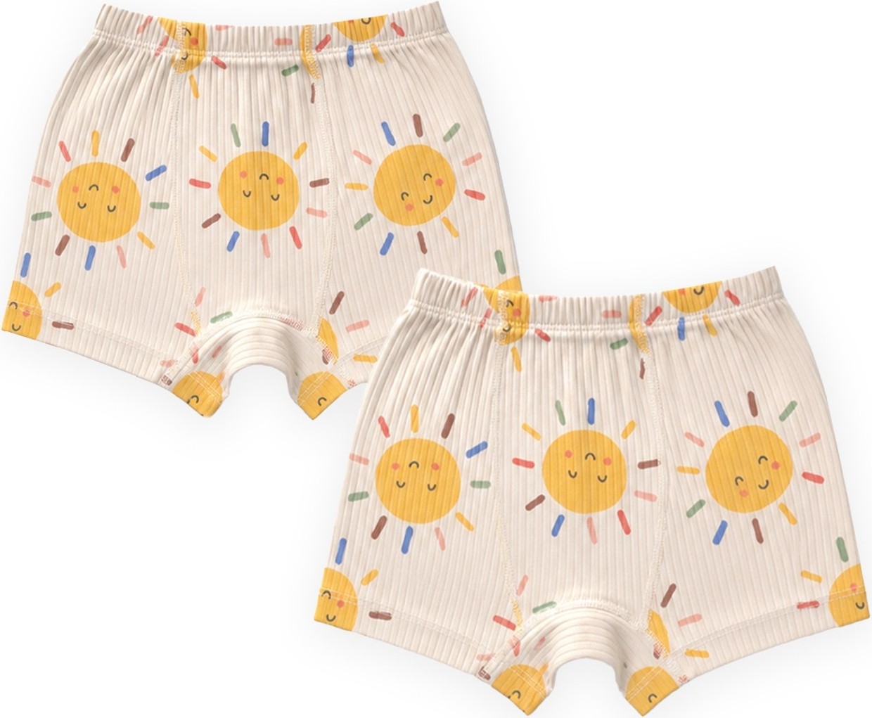 Cigit Ikili Erkek Boxer Beli Reçme 2-9 Yaş Güneş Desen görsel 2