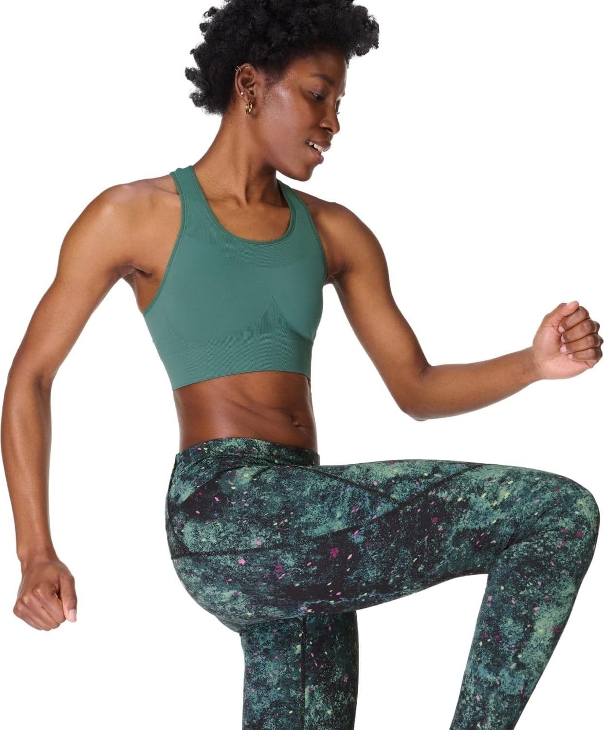 Stamina Seamless Sports Bra Kadın Yeşil Fitness Bra görsel 2