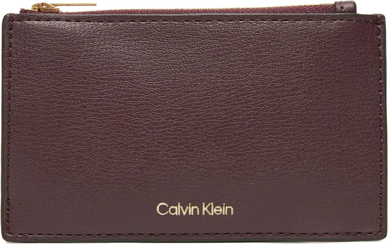 1001 Foil Logo Top Zip Cardcase Kadın Cüzdan Kırmızı Tek Beden