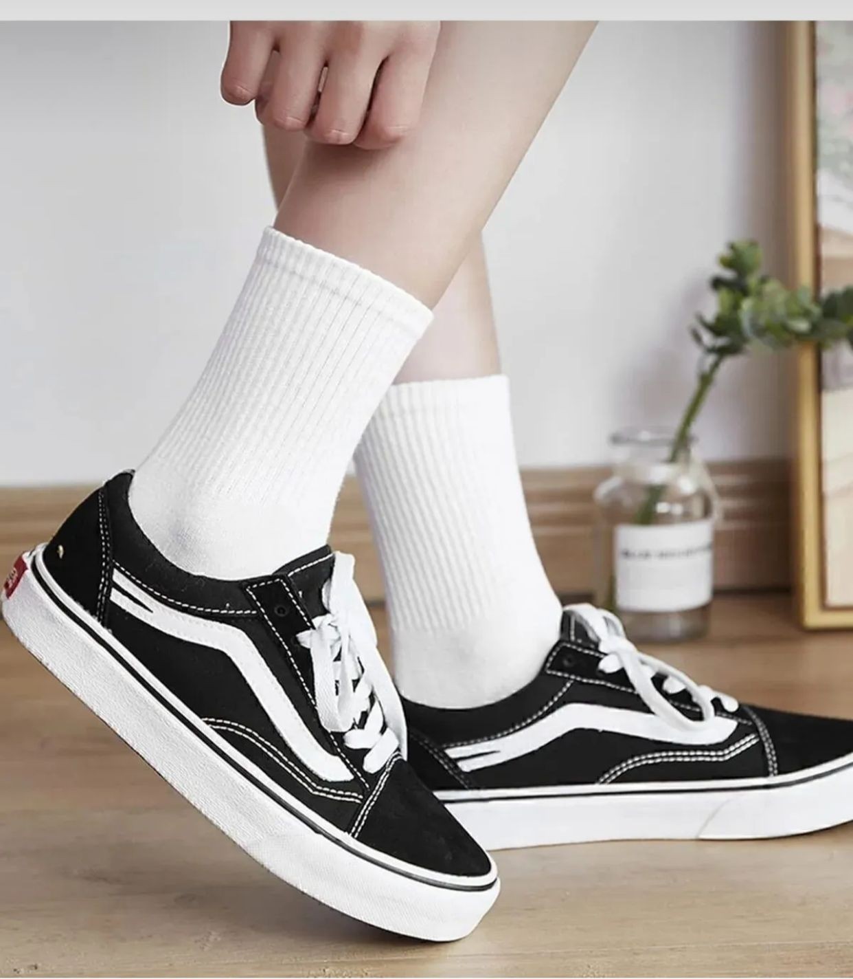 6 Çift Pamuklu Tenis Çorap Soket Boy görsel 3