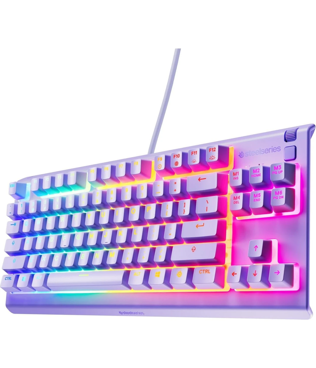 Resim Steelseries Apex 3 Tkl Rgb Suya ve Toza Dayanıklı Türkçe Gaming Klavye – Lila 