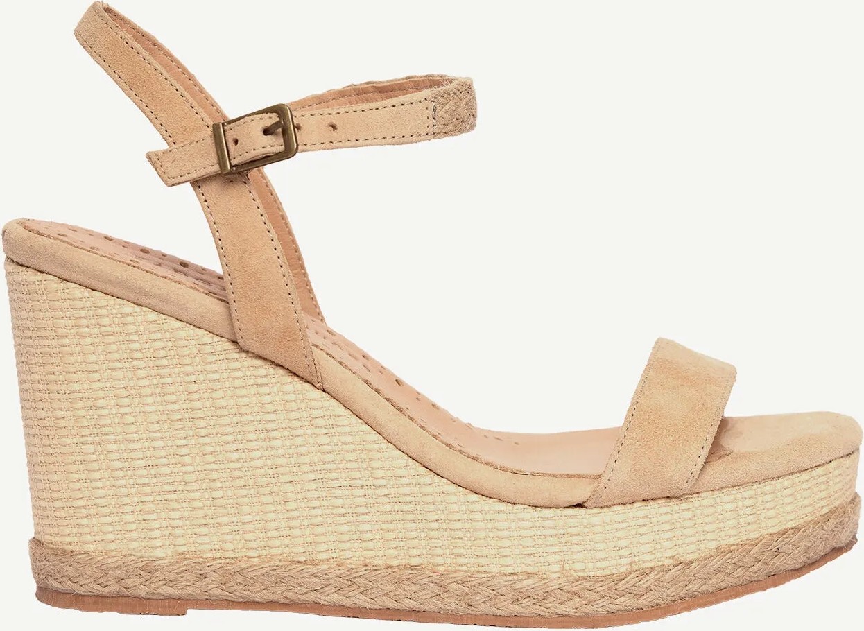 Yargıcı Tek Bantlı Tabanı Hasır Sargılı Süet Espadril görsel 7